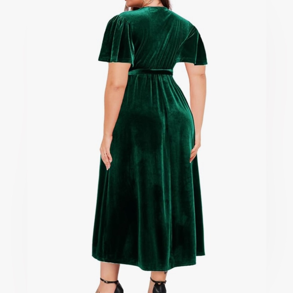 ZOMVA Velvet Wrap Dress - Picture 2 of 6